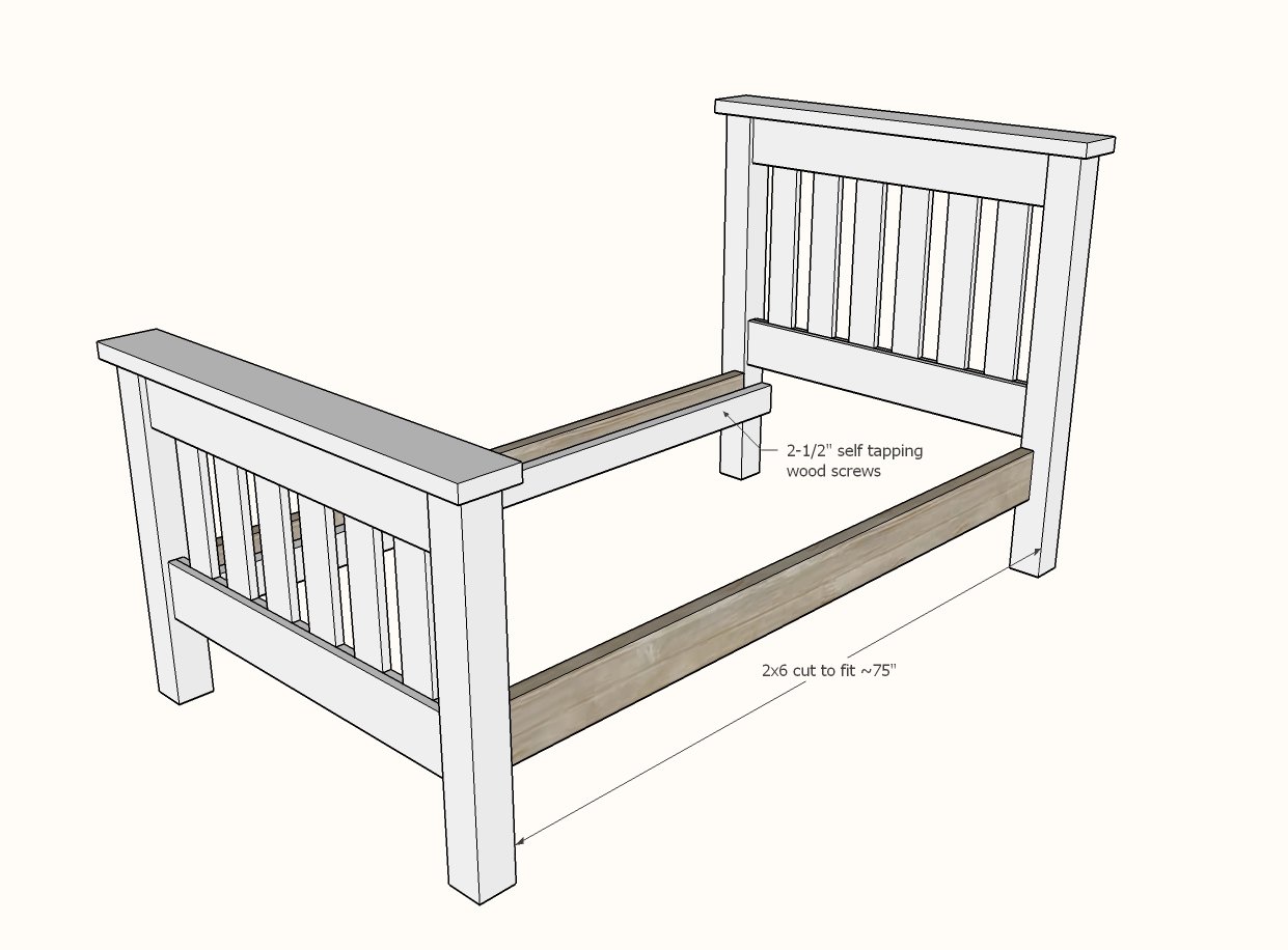 Simple Bed (Twin Size) | Ana White